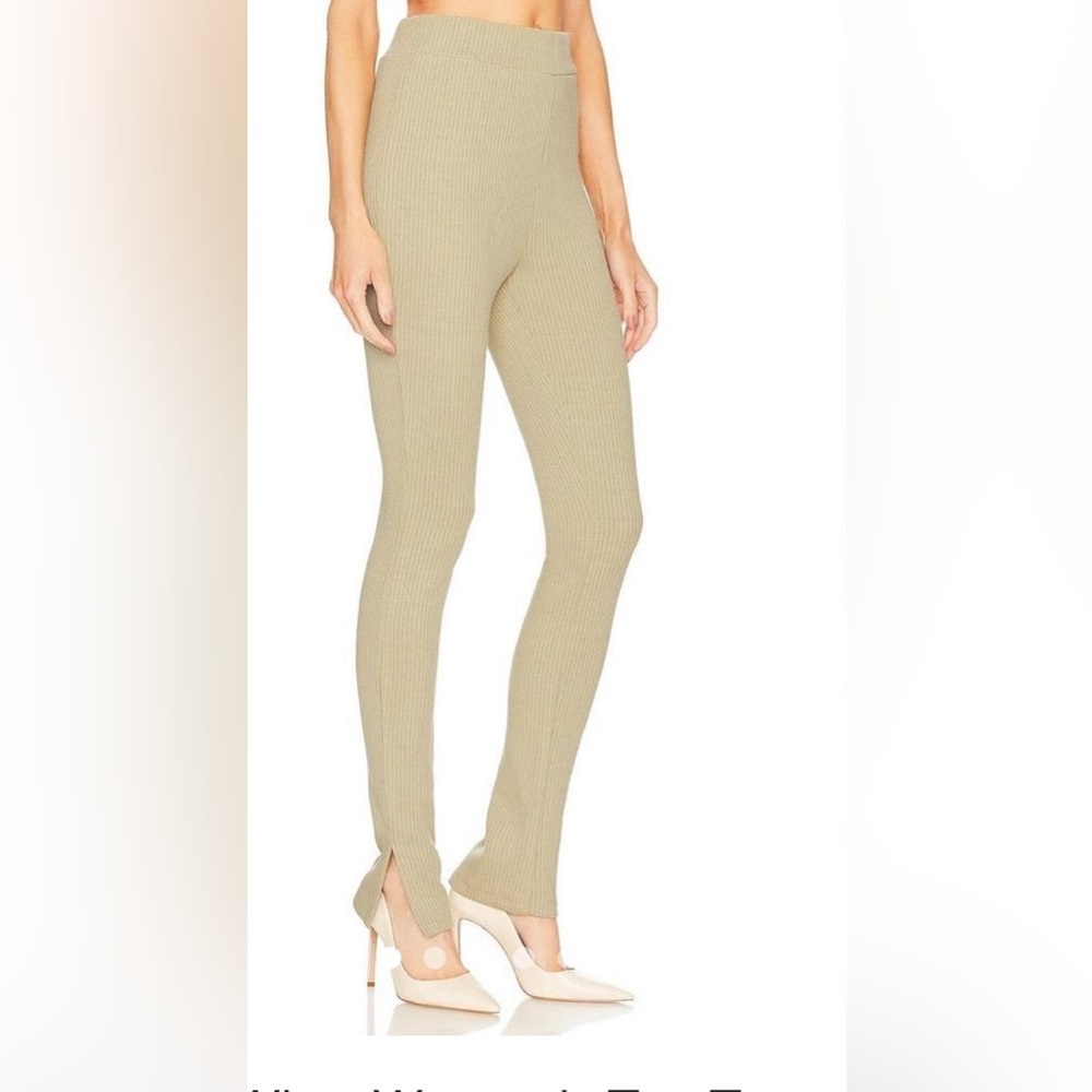 Ribbed Flare Knit Pant Oat M